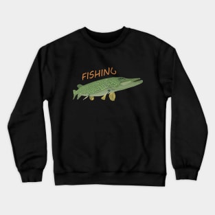 Northern Pike Fish Crewneck Sweatshirt